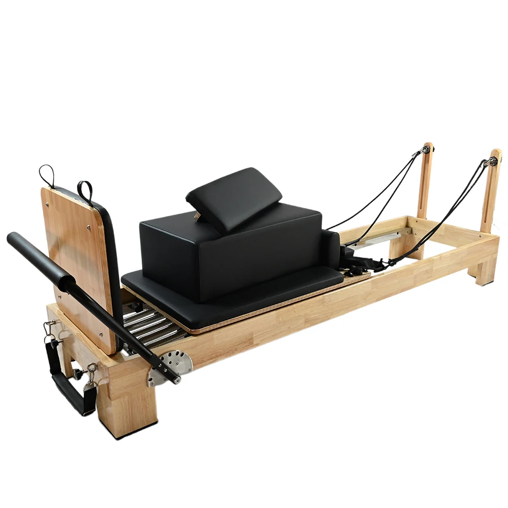 Oak Pilates Reformer Smail Bed
