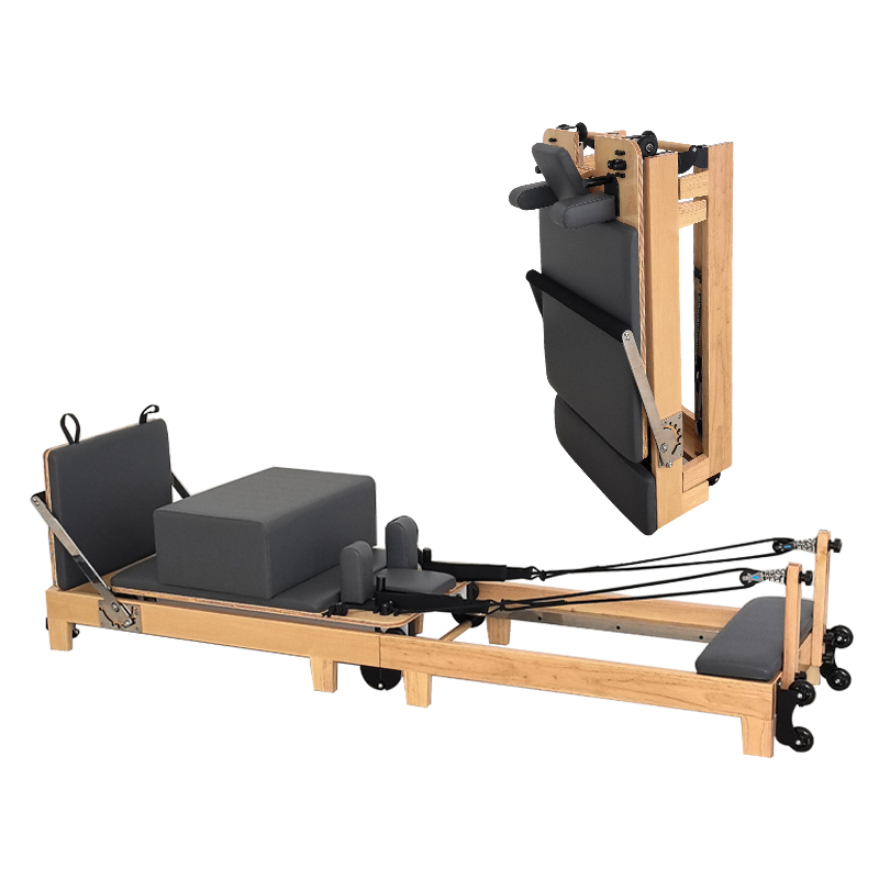 Foldable Oak Wood Pilates Reformer